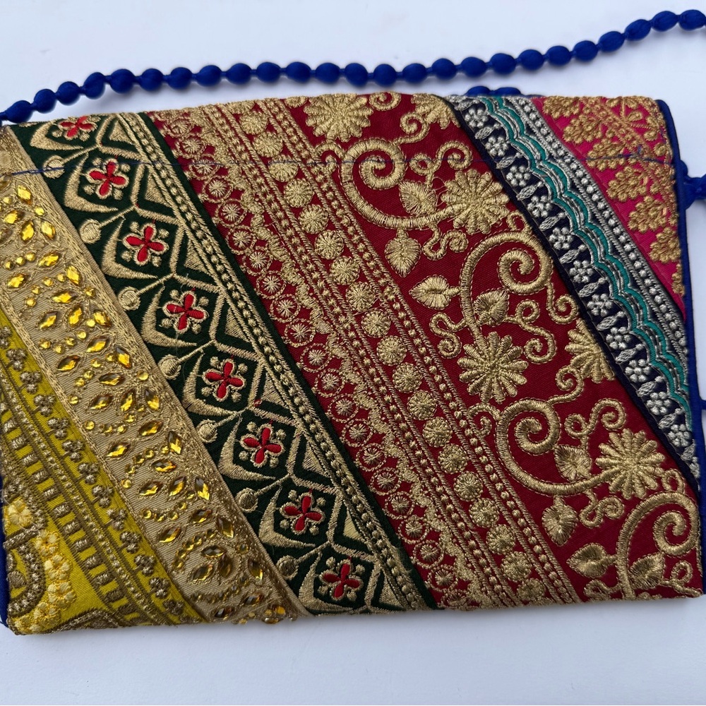India Boutique Multicolor Embroidered Clutch $25 each - Picture 3 of 16